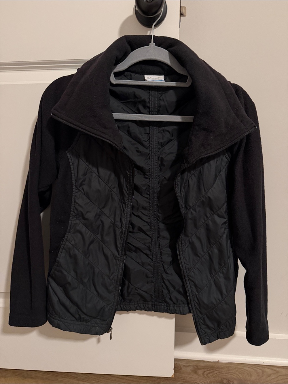Columbia Black Quilted Hybrid Jacket